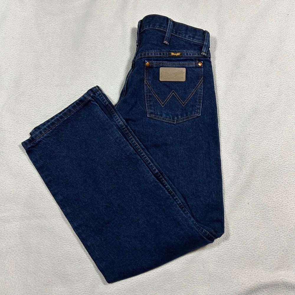 Wrangler Cowboy Cut Jeans Mens 32x30 Indigo Blue 13MWZDU Straight Leg Denim